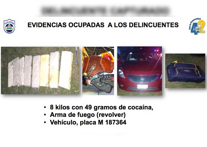 Diapositivas de la Policía Nacional por la incautación de cocaína