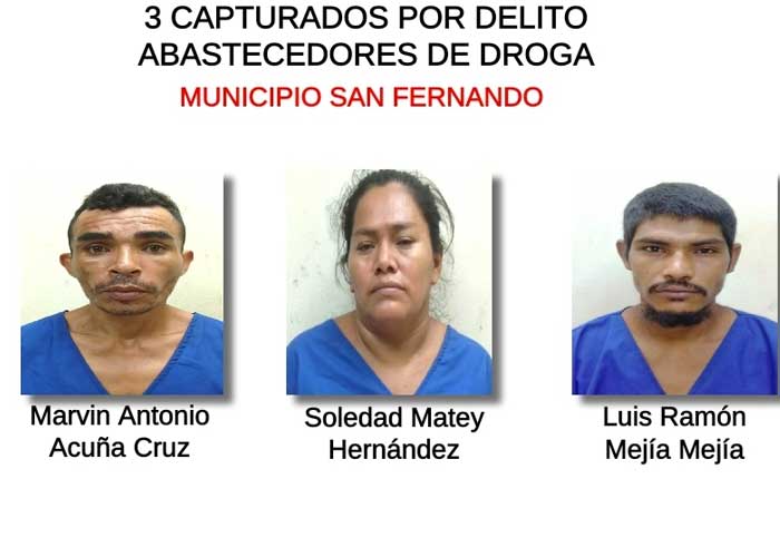Delincuentes detenidos en Nueva Segovia