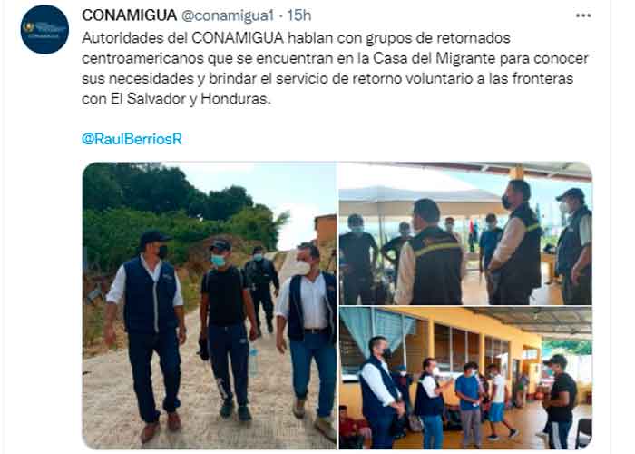 Autoridades de Guatemala supervisan los albergue de migrantes 