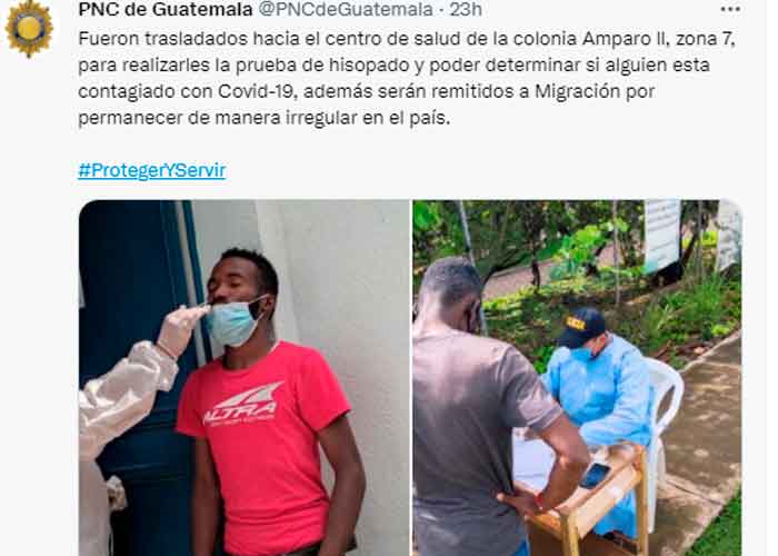 Agentes de la policía de Guatemala encontraron a 41 migrantes