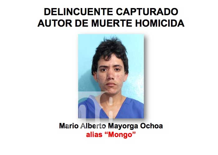 Joven es capturado en Managua por cometer homicidio