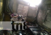 Lugar donde ocurrió el incendio en una vivienda de Siuna