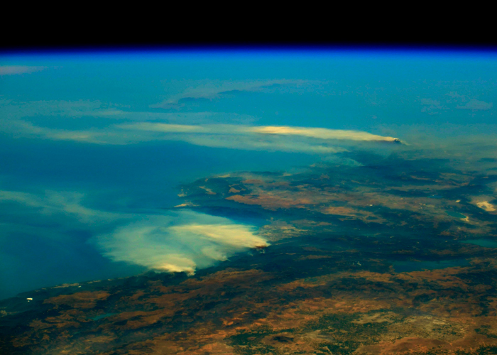 Imagen de los incendios en Turquía desde la Estación Espacial Internacional