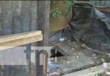 Letrina donde cayó un niño en un barrio de Ocotal