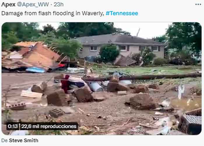 Devastadoras inundaciones dejan al menos 22 muertos al sur de EE.UU.