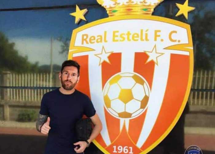 Imagen de Messi con logo del Real Estelí