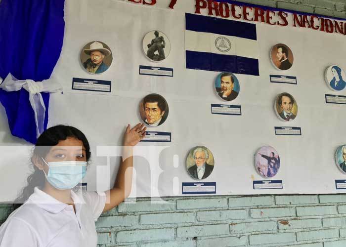 Murales en honor a fiestas patrias presentes en colegios de Managua