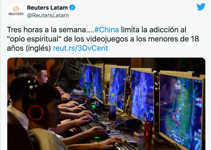 Niños solo podrán jugar online tres horas por semana en China