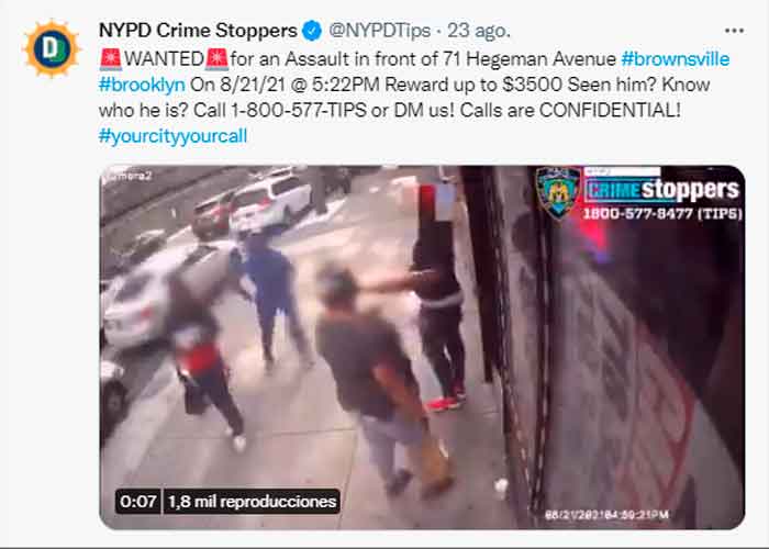 Hombre es apuñalado en la cara y abdomen en plena calle en Nueva York