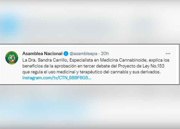 Asamble de Panamá aprueba el uso medicinal y terapéutico de la marihuana