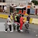 Momento que encaran a un presunto ladrón en Managua