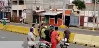 Momento que encaran a un presunto ladrón en Managua