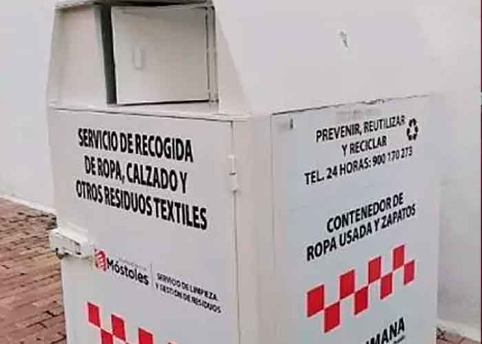 contenedor para donar ropa en España