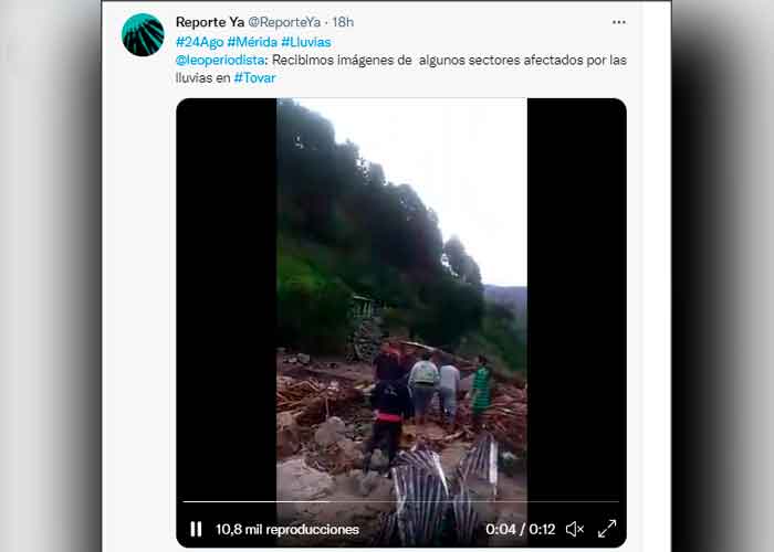 Daños provocados por las inundaciones en el estado Mérida