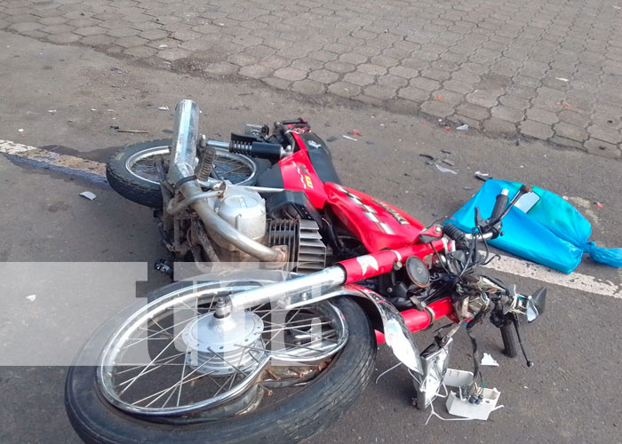 Motociclista lesionado por accidente de tránsito en Chontales