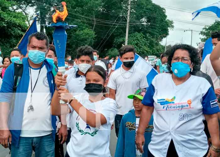 La Antorcha Centroamericana de la Libertad ingresa a Managua 