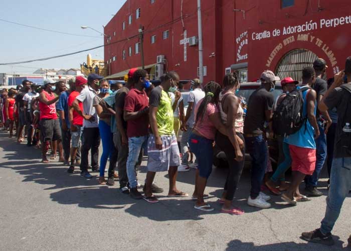 Albergues en México saturados por migrantes haitianos.