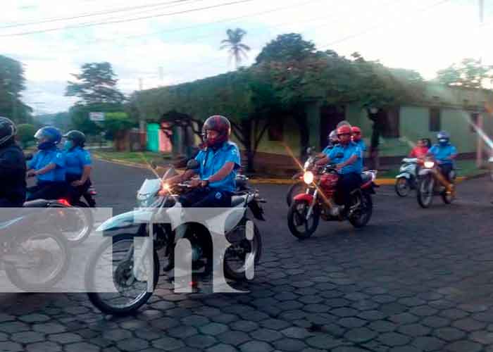 Policía Nacional recorre las principales calles del departamento de Rivas 