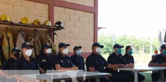 Bomberos de Nandaime en preparación