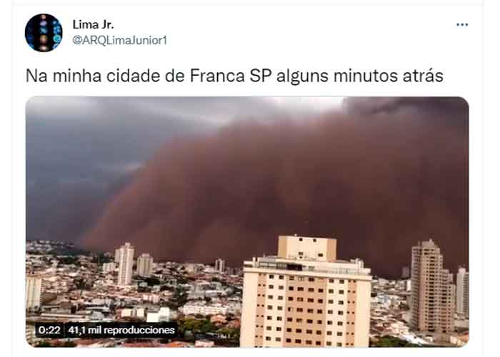 Impactante: Nube de polvo cubrió varias ciudades en Brasil 