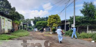 Realizan jornada de fumigación en barrio Bertha Díaz, Managua