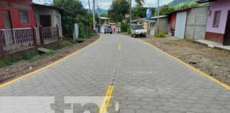 Inauguran 2 tramos de calles adoquinadas en Yalí, Jinotega