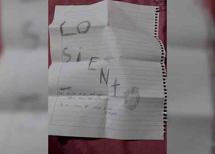 Paraguay: Niño es hallado muerto con una macabra carta al lado