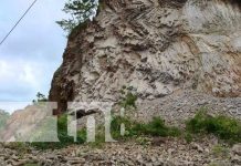 Derrumbe en el cerro El Rama causa susto en pobladores