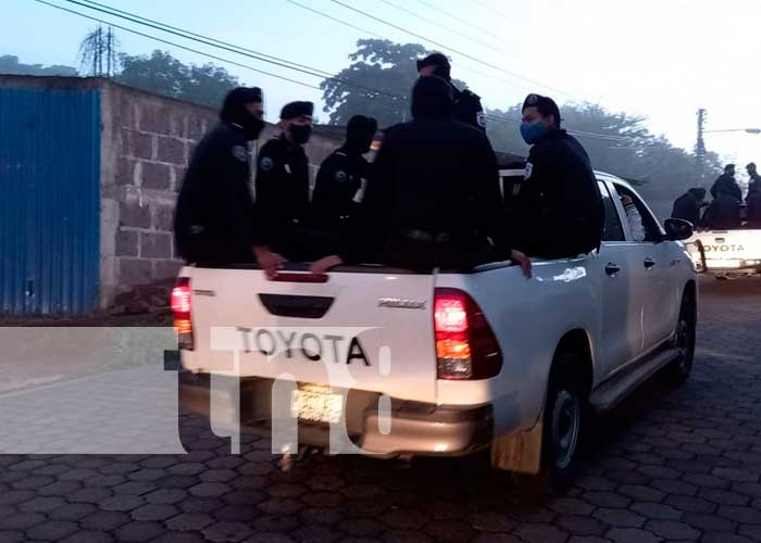 Policía Nacional en Chontales celebró su 42 aniversario con una alegre diana vehícular