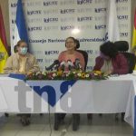 Conferencia de prensa del CNU sobre actividades de universidades y un convenio con Palestina