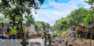 Obras de drenaje pluvial avanzan en el barrio Francisco Salazar, Managua