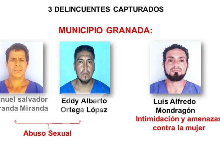 Delincuentes capturados gracias a la Policía en Granada