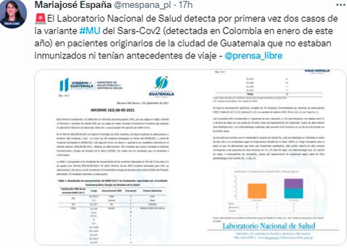 Detectan los primeros caso de la variante "Mu" del Covi-19 en Guatemala 