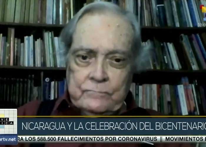 Aldo Díaz Lacayo en entrevista con TeleSUR sobre la independencia de Centroamérica