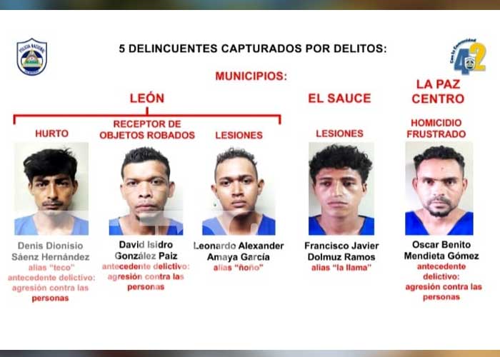 Conferencia de prensa en León por delincuentes detenidos en la semana