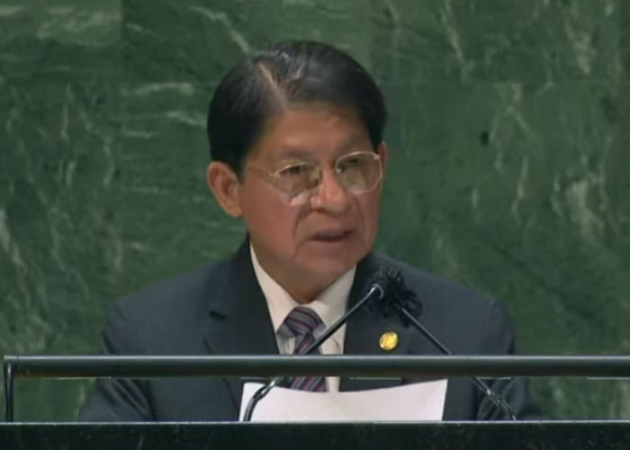 Denis Moncada, Canciller de Nicaragua, en Asamblea General de la ONU