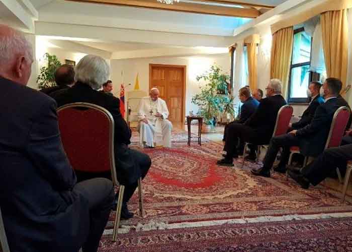  El papa Francisco realizó  reunión con los jesuitas de Eslovaquia 