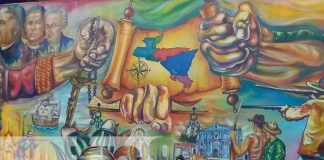 Elaboran enorme mural para narrar independencia de Centroamérica