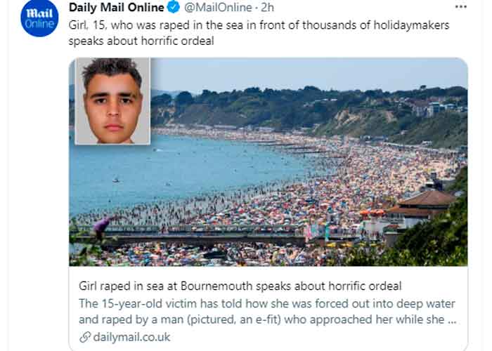 ¡Nadie se dio cuenta! Violó a una niña en el mar frente a miles de turistas