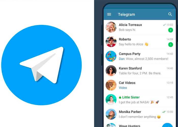 La nueva versión de Telegram.