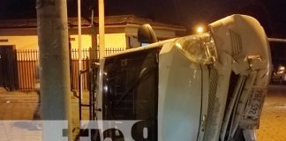 Insólita persecución provoca vuelco en Managua