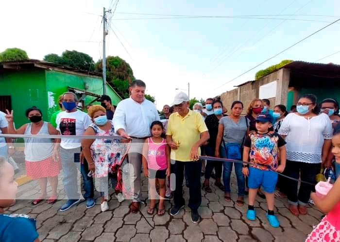 En barrios de la ciudad de los mangos la Alcaldía de Rivas inaugura nuevas calles