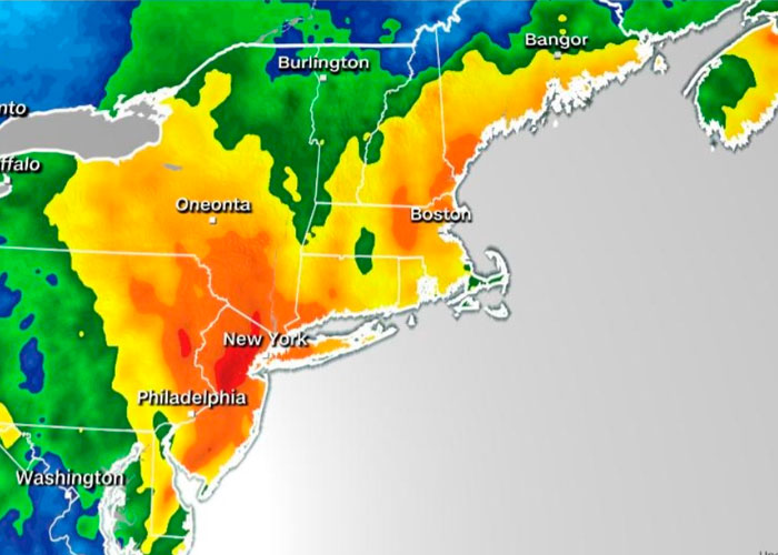  Decretan el estado de emergencia meteorológica en Nueva Jersey y Nueva York