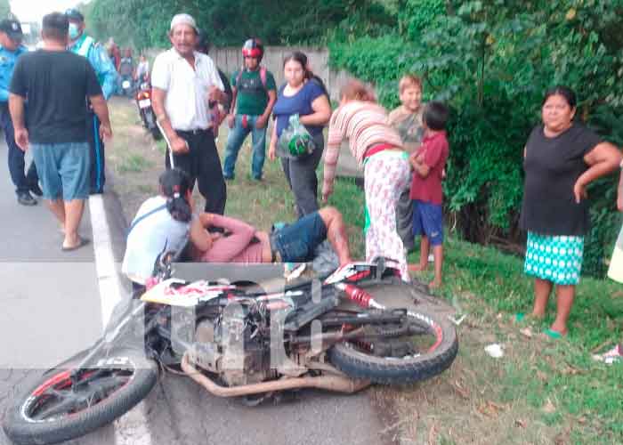 Motociclista grave en accidente de tránsito en Tipitapa