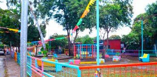 Parque nuevo apara las familias del barrio Paula Corea en Managua