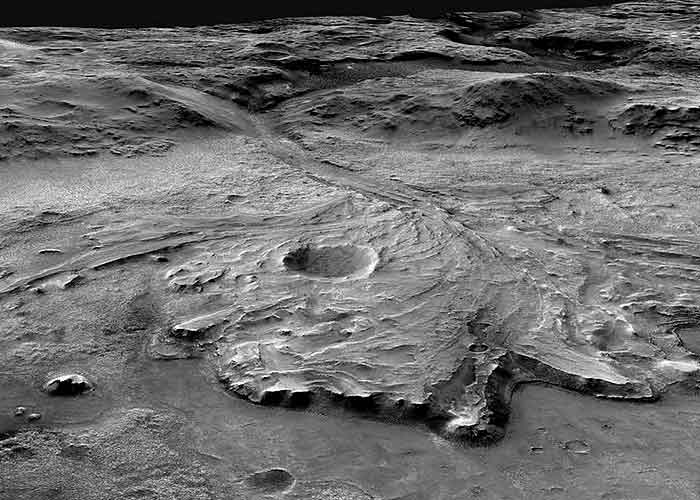 De acuerdo al estudio de Marte, la forma de las tres capas inferiores mostró signos de presencia constante de agua