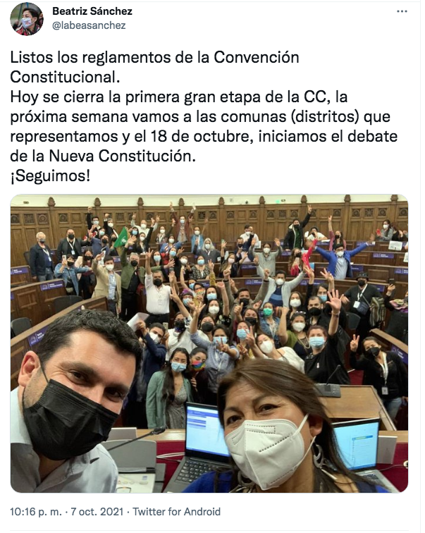 Chilenos listos para redactar una nueva constitución 
