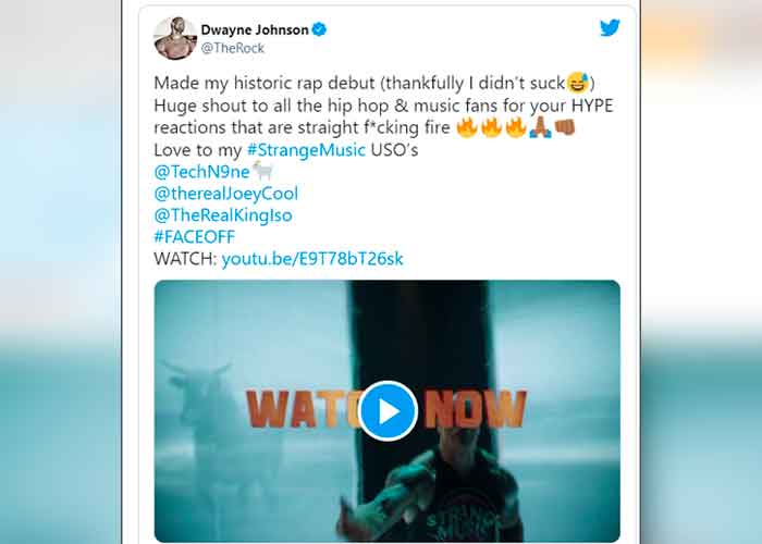 ¡De Hollywood a la música! Dwayne Johnson "La Roca" se adentra al mundo del rap