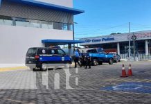 Parqueo de banco en Managua donde una mujer falleció