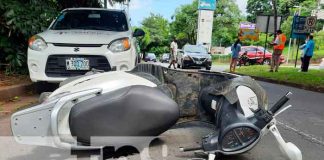 Aparente irrespeto a señal de tránsito provoca accidente en Managua